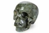 Realistic, Polished Labradorite Skull - Madagascar #381949-2
